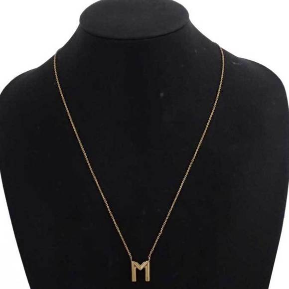 LOUIS VUITTON necklace LV & Me Letter M metal gold unisex M61068 - Picture 2 of 5